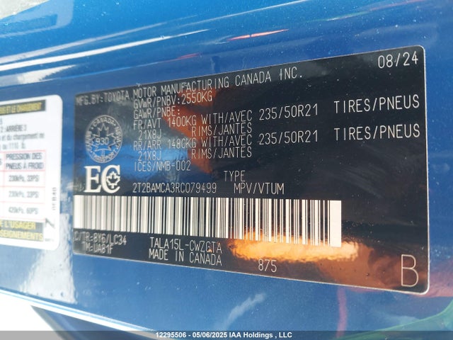 2T2BAMCA3RC079499 Lexus t24a-fts