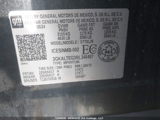 3GKALTEG3RL349497 GMC Terrain Sle
