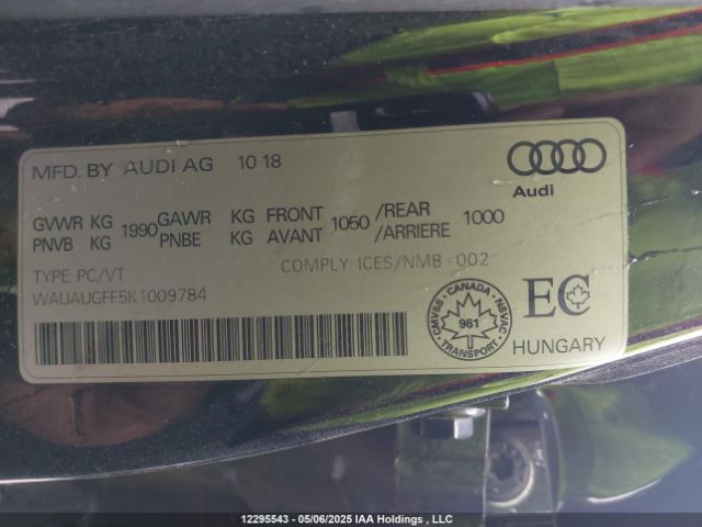 WAUAUGFF5K1009784 Audi A3