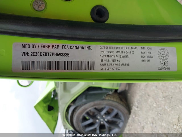 2C3CDZBT7PH693835 Dodge Challenger