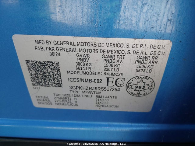 3GPKHZRJ9RS517254 Honda x0c+ec5