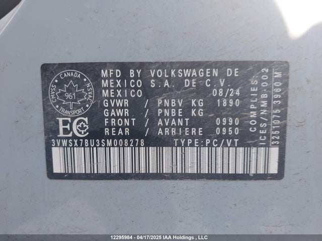 3VWSX7BU3SM008278 Volkswagen Jetta
