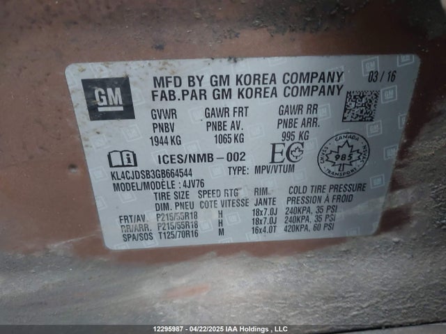 Buick Encore Premium 2016 KL4CJDSB3GB664544 Image 9