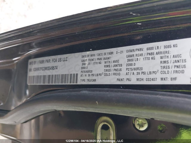 RAM 1500 2021 1C6RR7FG3MS549574 Image 9