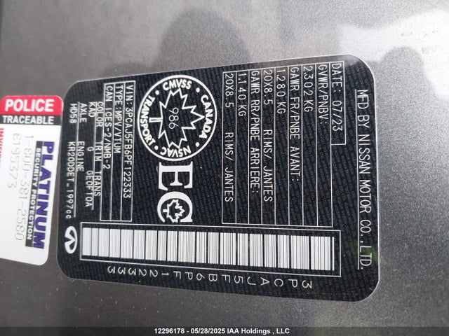 3PCAJ5FB6PF122333 Infiniti 2023