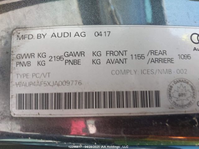 WAUP4AF5XJA009776 Audi S5 3.0t Progressiv