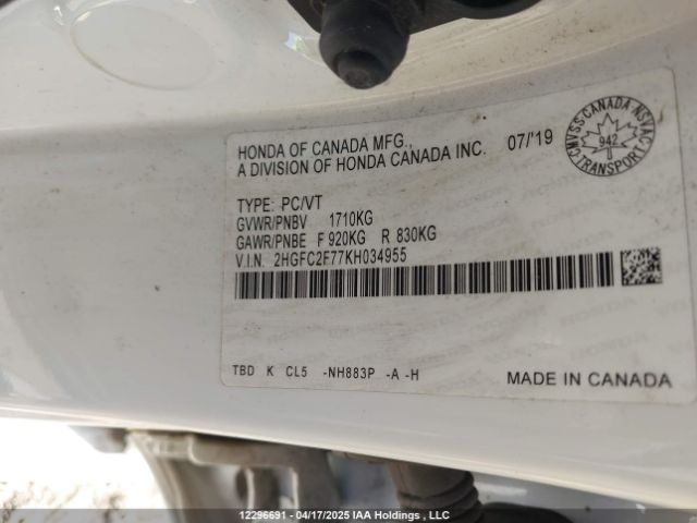 2HGFC2F77KH034955 Honda k20c2