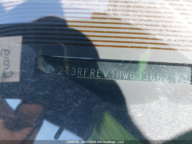 2T3RFREV1HW633662 Toyota Rav4 Xle