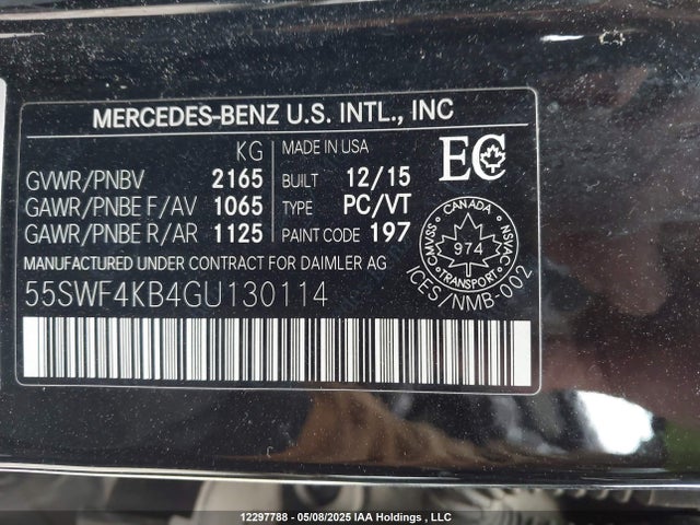 55SWF4KB4GU130114 Mercedes-Benz C-Class