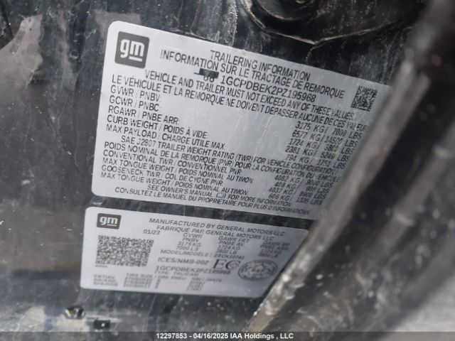 1GCPDBEK2PZ195968 Chevrolet l3b