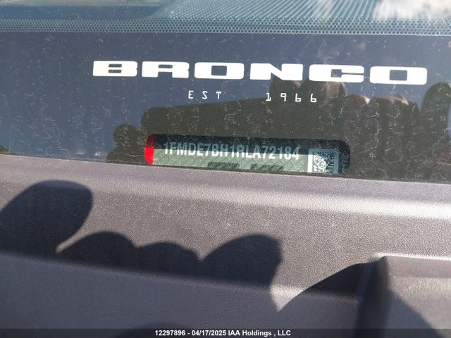 1FMDE7BH1RLA72184 Ford Bronco Big Bend