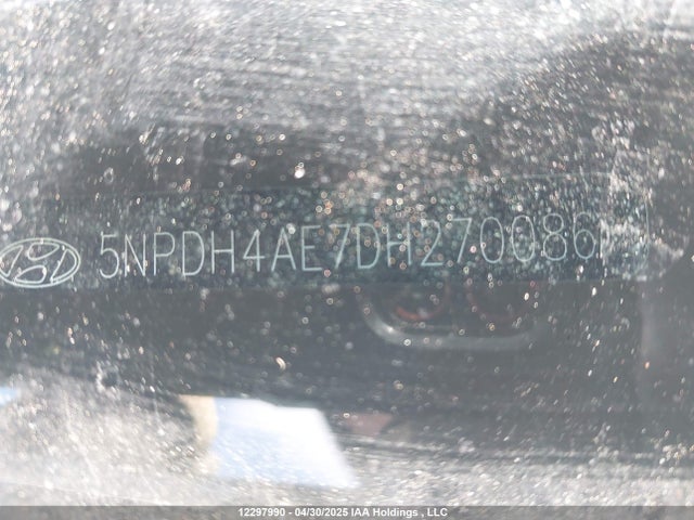 12297990 :رقم المزاد ، 5NPDH4AE7DH270086 vin ، 2013 Hyundai Elantra مزاد بيع