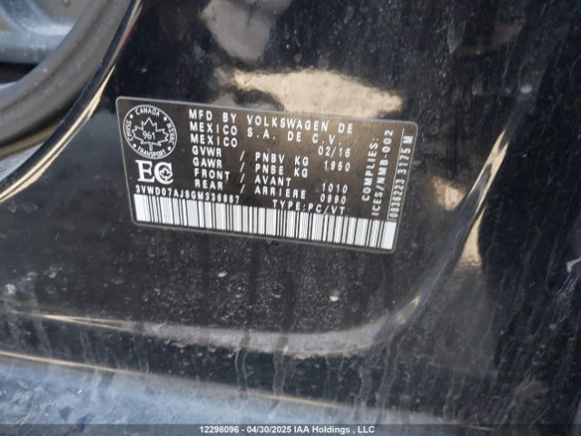 3VWD07AJ8GM336887 Volkswagen 2016