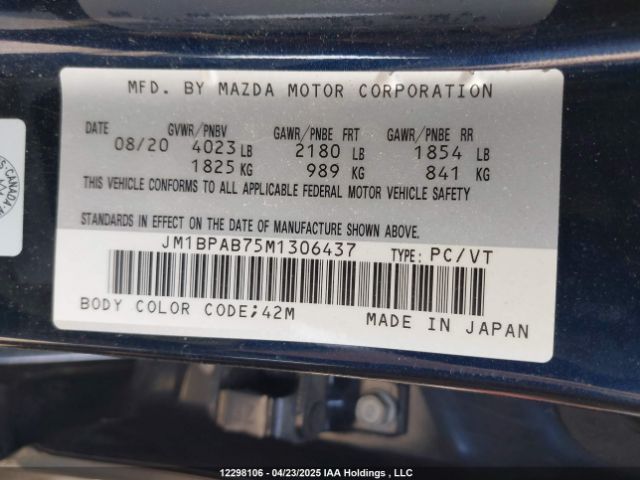 JM1BPAB75M1306437 Mazda pe