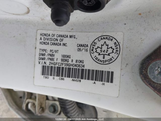 2HGFC2F59GH040634 Honda k20c2