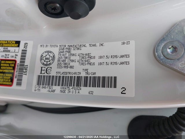 Toyota v35a-fts 2024 5TFLA5DB7RX149139 Image 9
