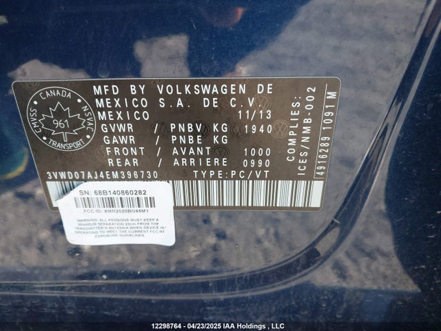 3VWD07AJ4EM396730 Volkswagen Jetta