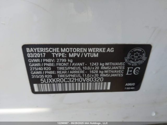 5UXKR0C32H0V80320 BMW 2017
