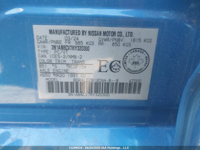 Nissan Sentra 2024 3N1AB8CV7RY320300 Image 17