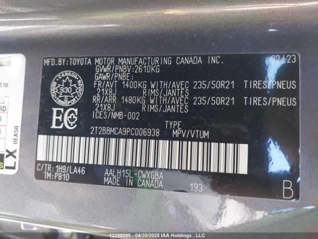 2T2BBMCA9PC006938 Lexus a25a-fxs, 5nm+4nm