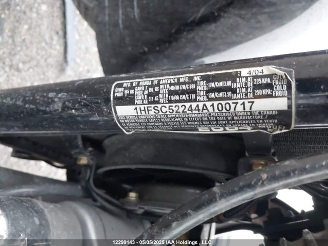 2004 Honda Vtx1300 S მანქანა იყიდება აუქციონზე, vin: 1HFSC52244A100717, აუქციონის ნომერი: 12299143