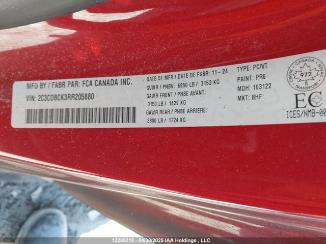 Dodge Charger 2024 2C3CDBCK3RR205880 Image 9