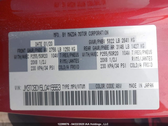 JM3TCBDY5L0415553 Mazda py turbo