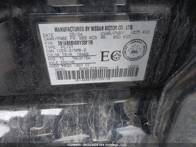 Nissan 2024 2024 3N1AB8BV6RY358196 Image 9