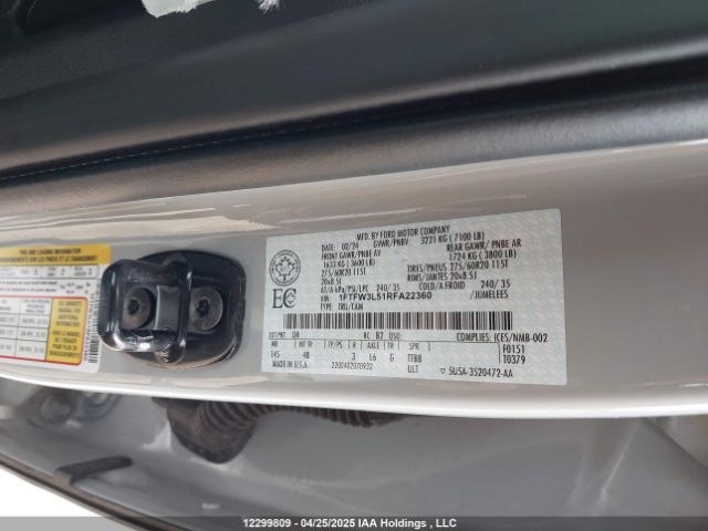 1FTFW3L51RFA22360 Ford F-150 Xlt