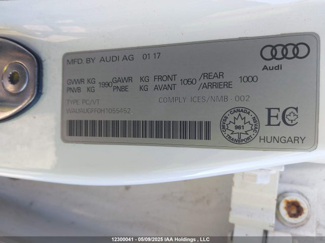 Audi A3 2017 WAUAUGFF0H1055452 Image 9