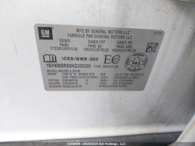 1GYKNDRS0HZ205020 Cadillac XT5