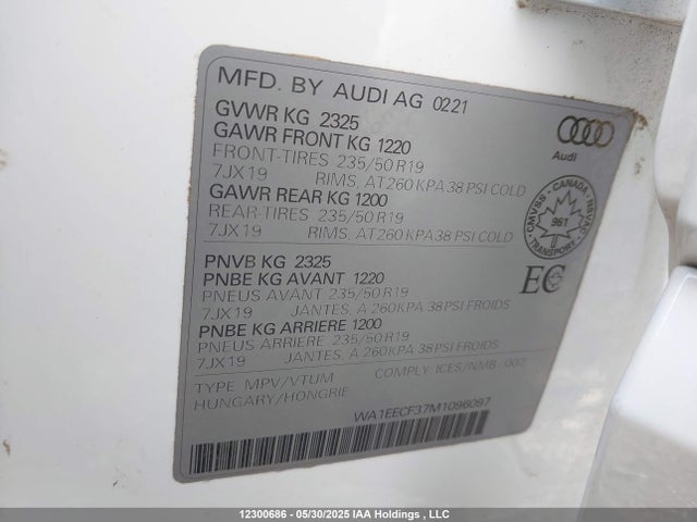 WA1EECF37M1096097 Audi 45 tfsi 2.0t