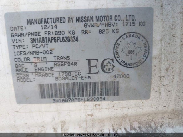Nissan Sentra 2015 3N1AB7AP6FL630834 Image 17