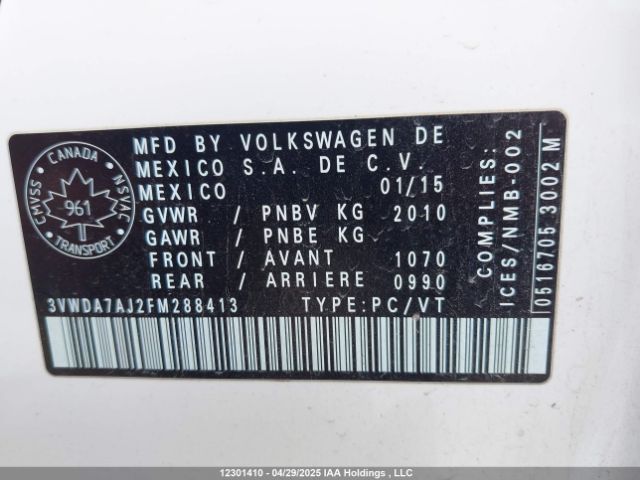 3VWDA7AJ2FM288413 Volkswagen Jetta