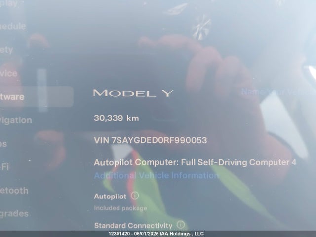 7SAYGDED0RF990053 Tesla Model Y