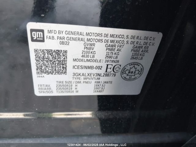 3GKALXEV3NL288779 GMC Terrain