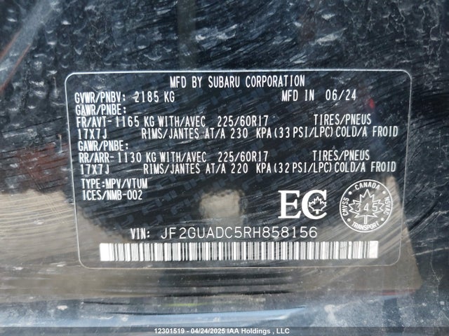 JF2GUADC5RH858156 Subaru na