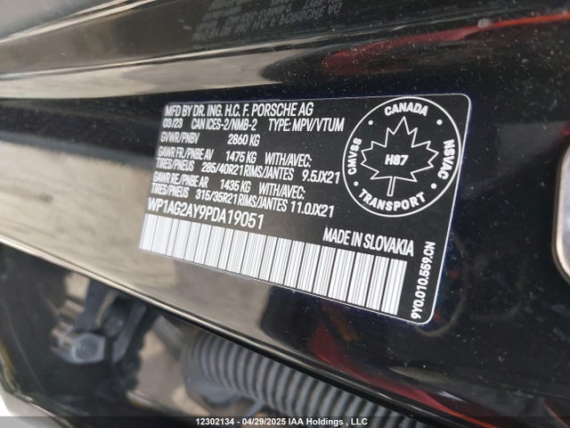 Porsche Cayenne 2023 WP1AG2AY9PDA19051 Image 9