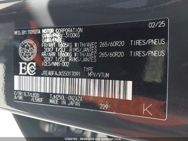 JTEABFAJXS5017091 Toyota t24a-fts