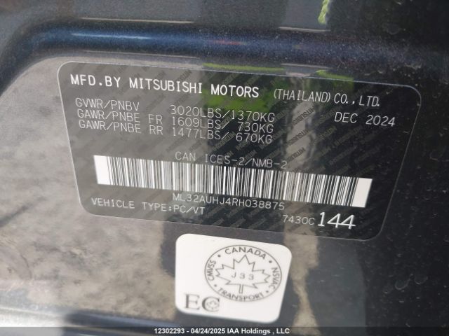 ML32AUHJ4RH038875 Mitsubishi Mirage Es/le
