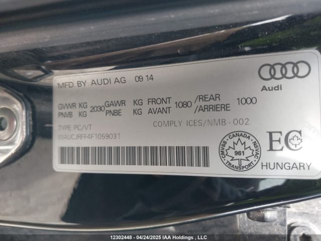 WAUCJRFF4F1059031 Audi A3