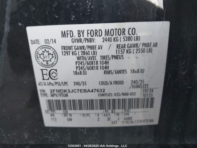 2FMDK3JC7EBA47632 Ford Edge