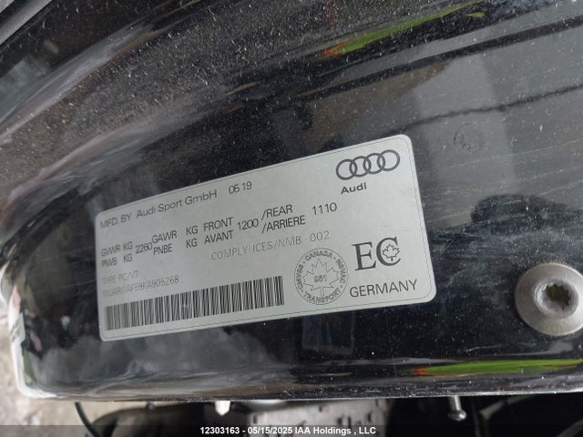 WUARWAF59KA905268 Audi RS 5