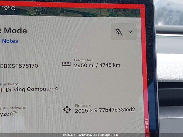5YJ3E1EBXSF875170 Tesla MODEL 3