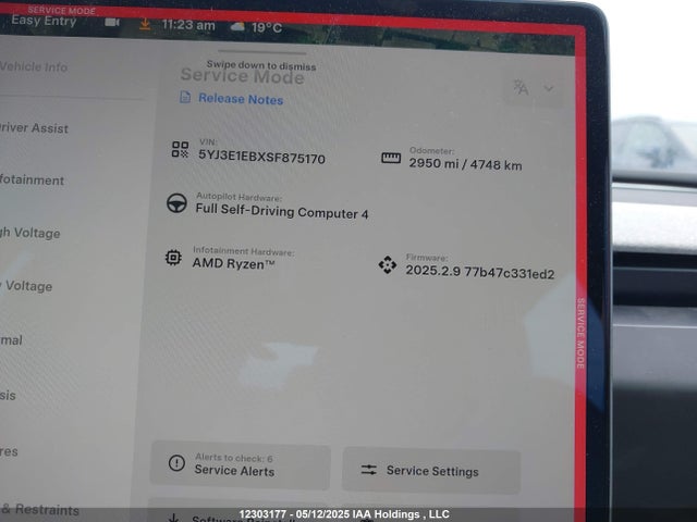 5YJ3E1EBXSF875170 Tesla MODEL 3