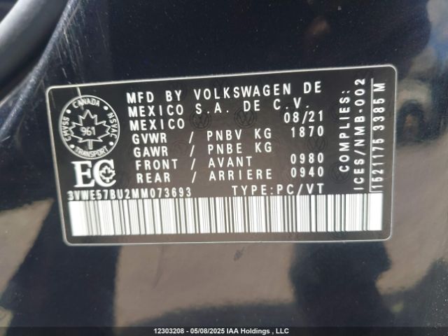 3VWE57BU2MM073693 Volkswagen tsi