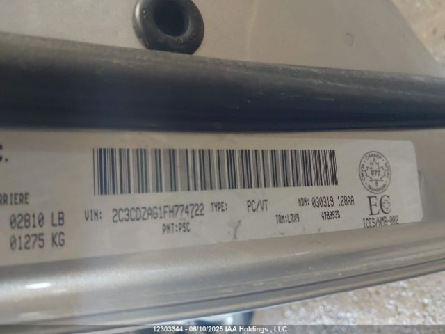2C3CDZAG1FH774722 Dodge Challenger Sxt