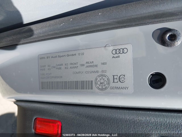 WUA1CBF22PN903038 Audi 2023