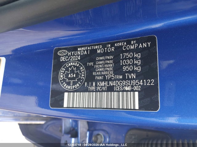 KMHLN4DG9SU954122 Hyundai Elantra Luxury W/two-tone Interior