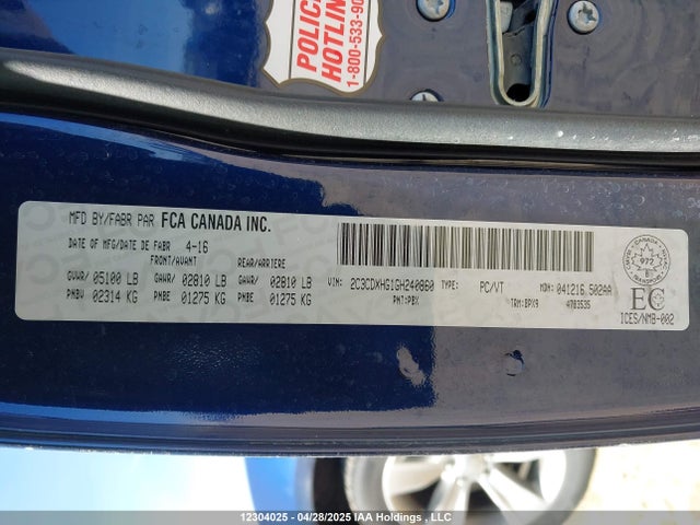 Dodge 2016 2016 2C3CDXHG1GH240860 Image 9